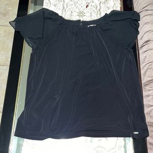 Calvin Klein black short-sleeved blouse